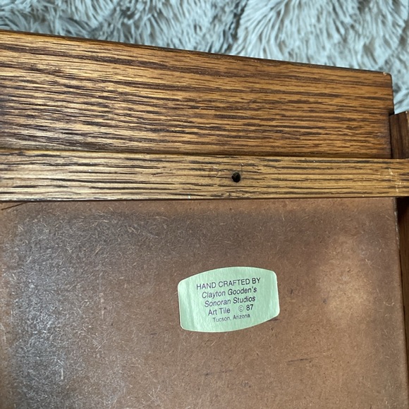 VINTAGE CLAYTON GOODEN SONORAN STUDIOS WALK ART TILE TRIVET 1987 TUSCON AZ EUC - Picture 15 of 15